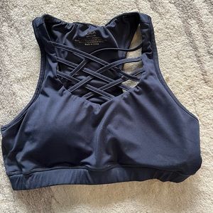 Kiava charcoal grey runners sports bra medium